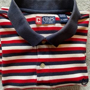 Chaps Ralph Lauren, Polo Shirt, Red White Blue, Size XL